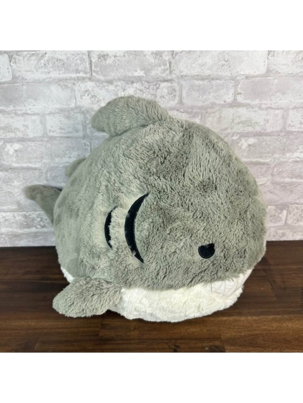 Squishable Great White Shark 20” Plush Animal Gray
